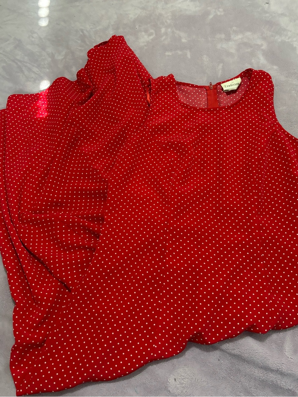 Tradition Red Polka Dot Sleeveless Dress